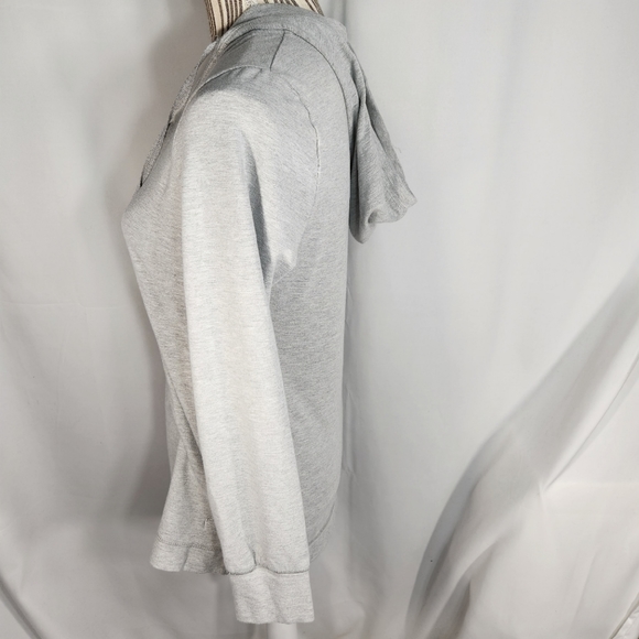 Danskin Now Grey & White Long Sleeve Activewear Hoodie Size Small (4-6) - Picture 4 of 7